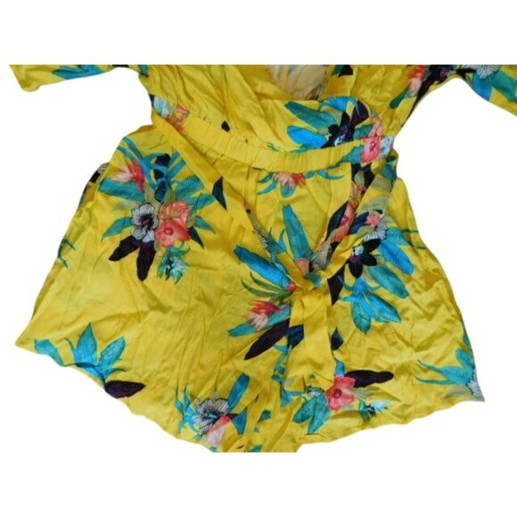 City Chic Size 14 (XS) Plus Size Elba Playsuit Tropical Print Romper NWT - Picture 3 of 4